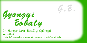 gyongyi bobaly business card