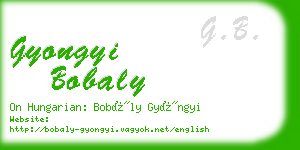 gyongyi bobaly business card